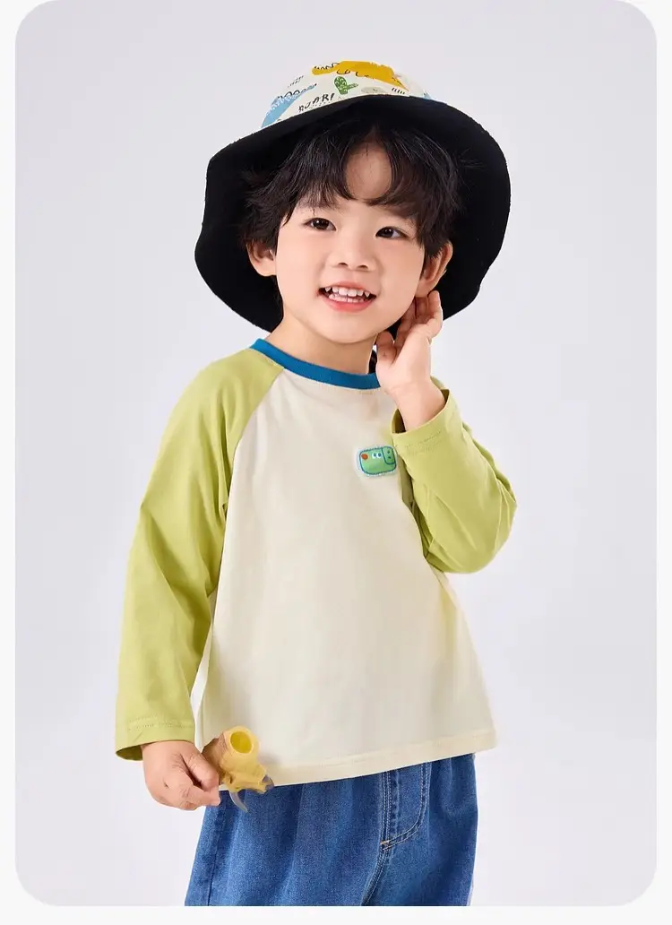 Dudu Baby Raglan Sleeve T-Shirt Pink Yellow Spring Style — feature 32