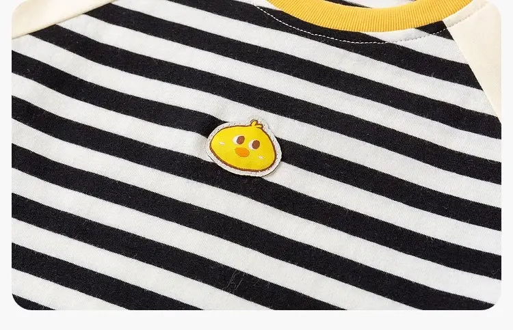Dudu Baby Raglan Sleeve T-Shirt Pink Yellow Spring Style — feature 37