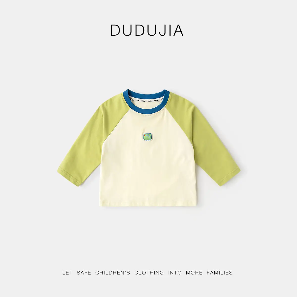 Dudu Baby Raglan Sleeve T-Shirt Pink Yellow Spring Style - Image 2
