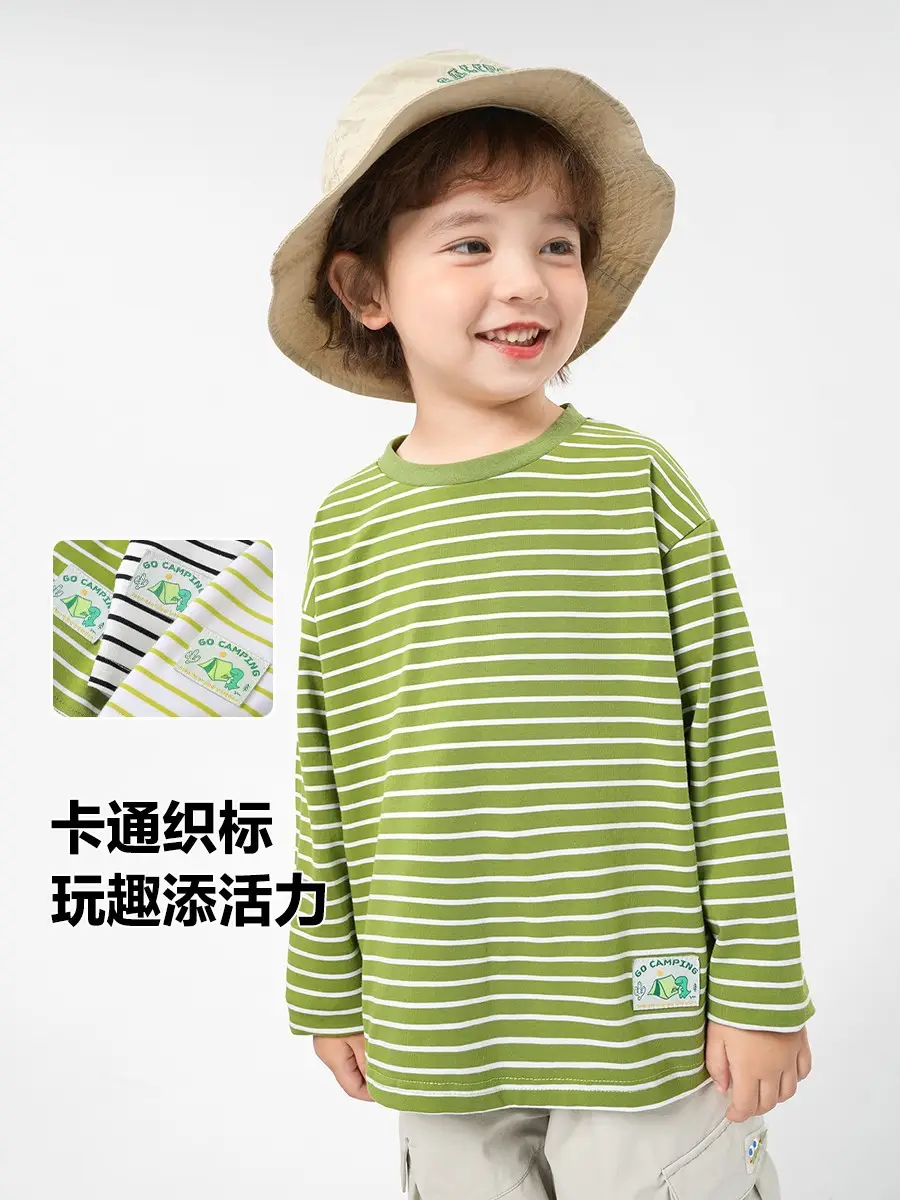Boys Striped Long Sleeve T-Shirt Spring Autumn Kids - Image 5