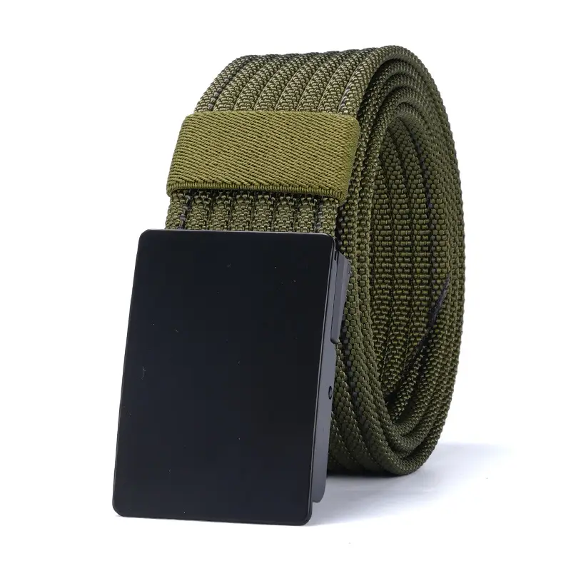 Men's Woven Belt Brown Adjustable Casual Belt - Image 10