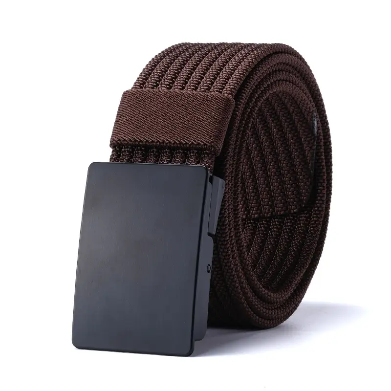Men's Woven Belt Brown Adjustable Casual Belt - Image 2