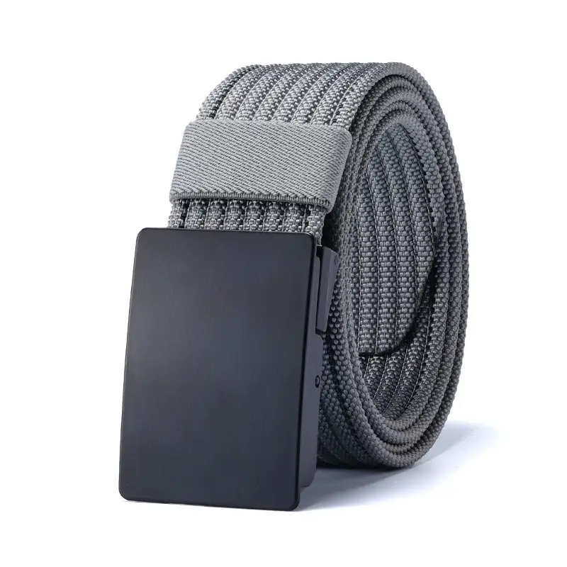 Men's Woven Belt Brown Adjustable Casual Belt - Image 3