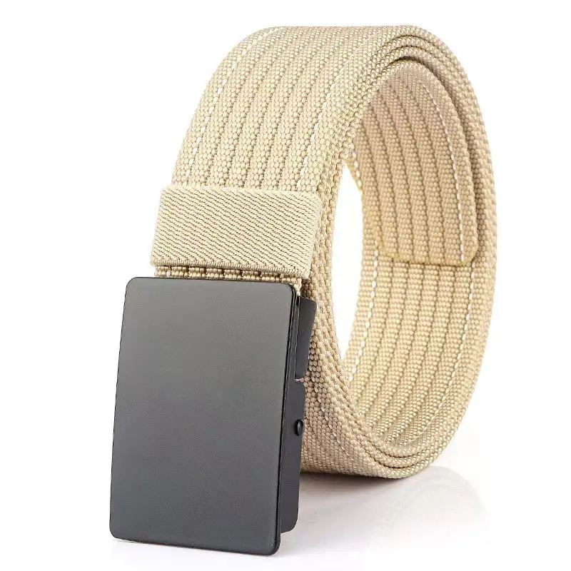 Men's Woven Belt Brown Adjustable Casual Belt - Image 5