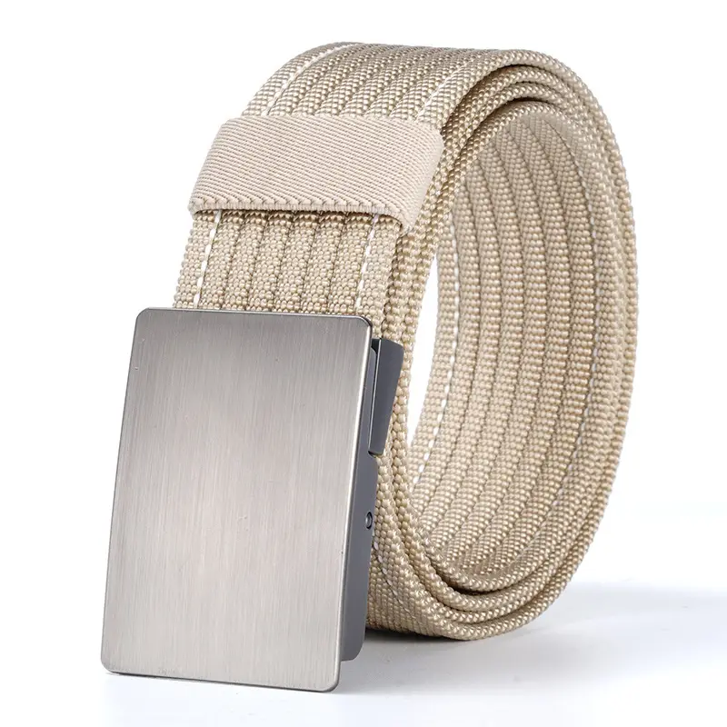 Men's Woven Belt Brown Adjustable Casual Belt - Image 7