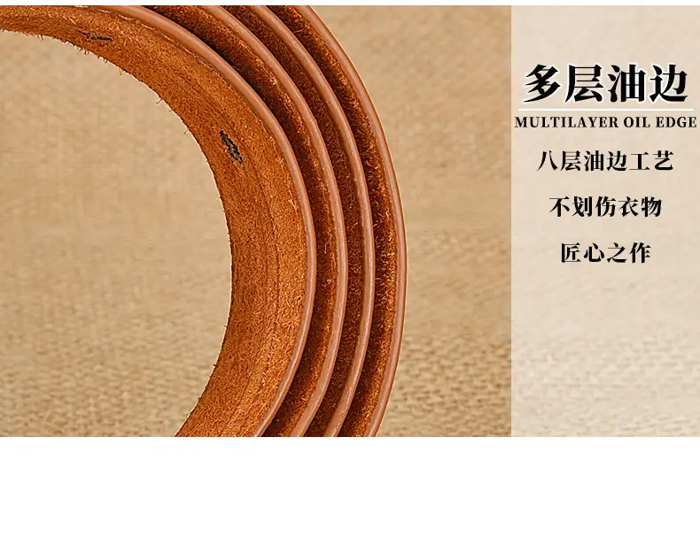 Women's White Genuine Leather Belt with Gold Buckle — feature 10