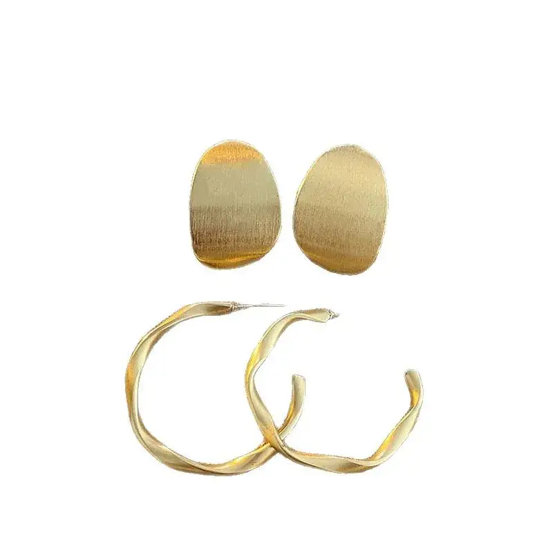 Vintage Entry Luxury Golden Hong Kong Style Earrings Women's 2025 New - Image 22