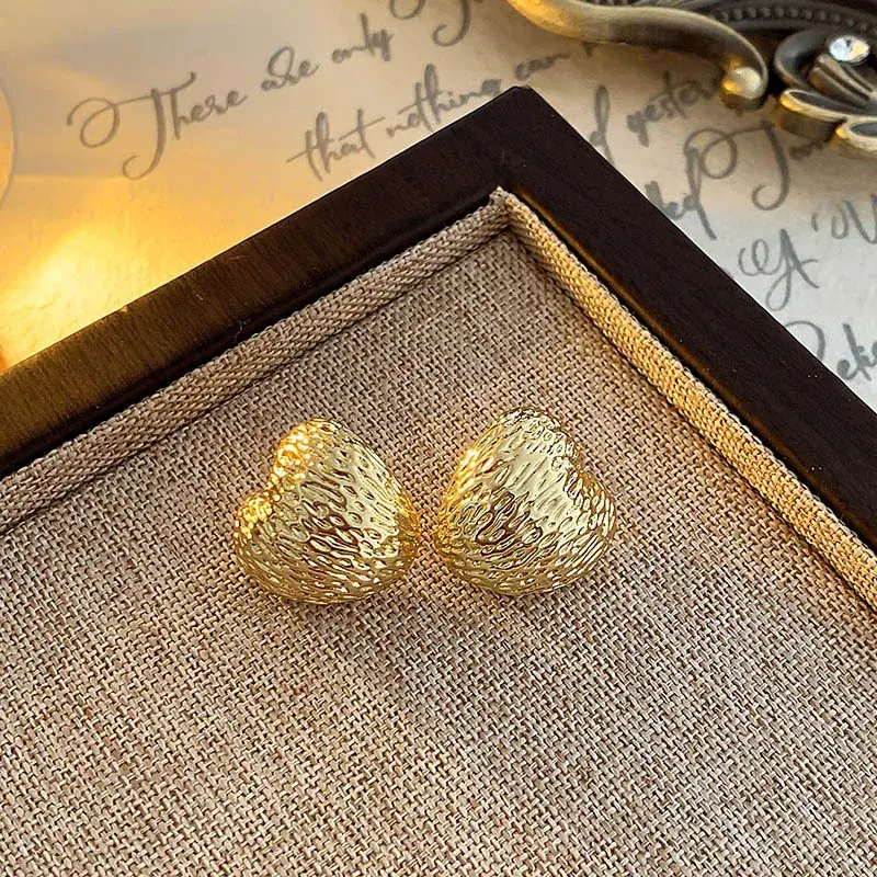 Vintage Entry Luxury Golden Hong Kong Style Earrings Women's 2025 New - Image 16