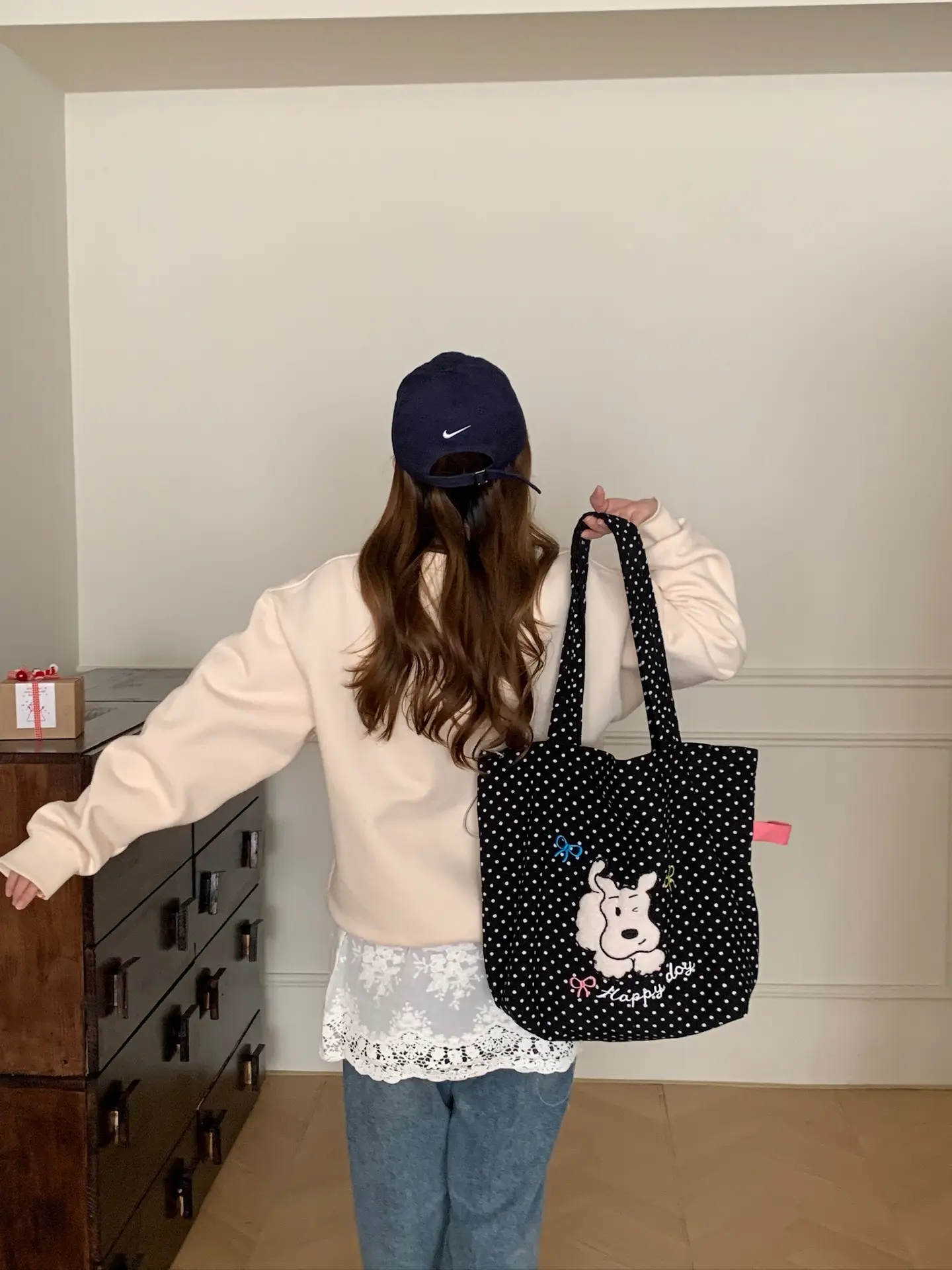 Cute Unicorn Embroidered Shoulder Bag Black β feature 8