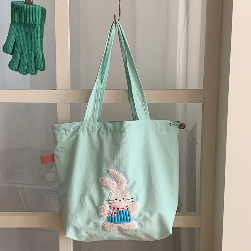 Cute Unicorn Embroidered Shoulder Bag Black - Image 2