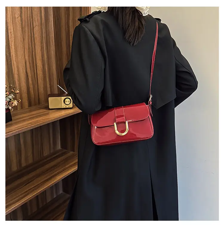 Women's 2-Piece Shoulder Bags Korean Style Red Black — feature 10