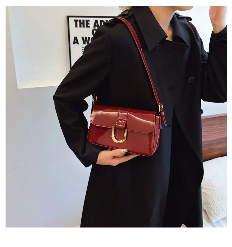 Women's 2-Piece Shoulder Bags Korean Style Red Black — feature 9