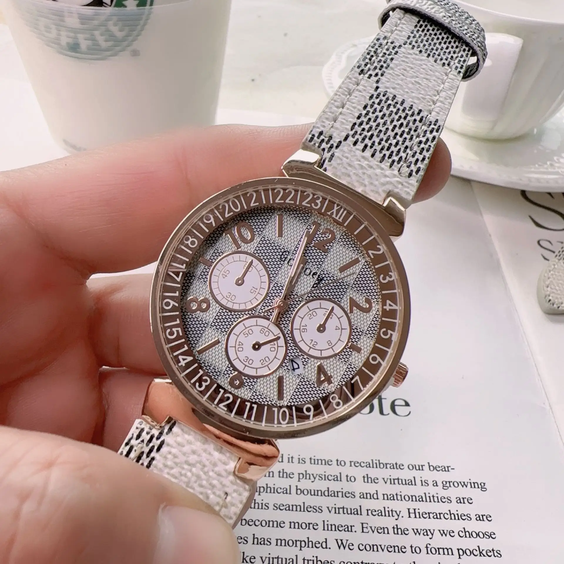 Women's Large Plate Snake Belt Watch with Quartz Movement - Image 6
