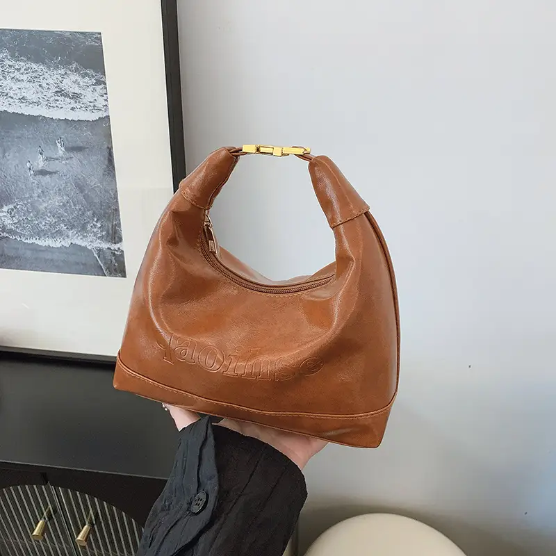 Brown Leather Shoulder Bag for Women 2025 Spring - Image 5