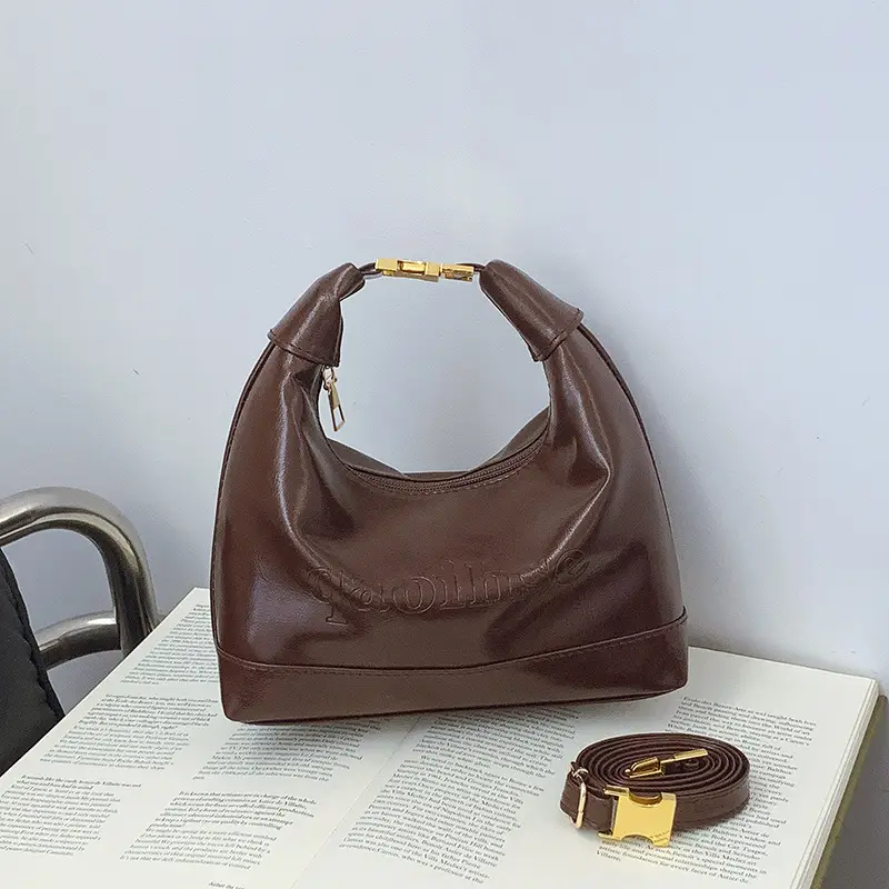 Brown Leather Shoulder Bag for Women 2025 Spring - Image 8