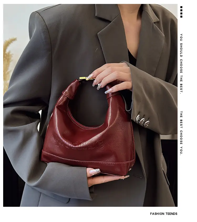 Brown Leather Shoulder Bag for Women 2025 Spring — feature 1