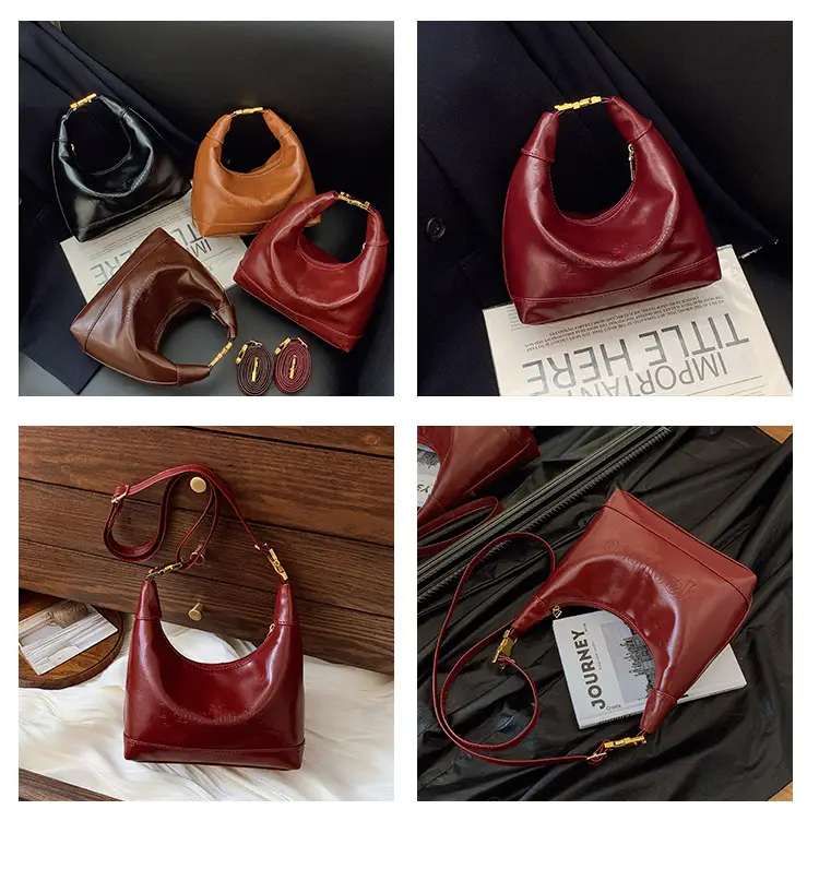 Brown Leather Shoulder Bag for Women 2025 Spring — feature 8
