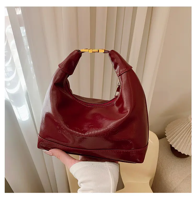 Brown Leather Shoulder Bag for Women 2025 Spring - Image 2