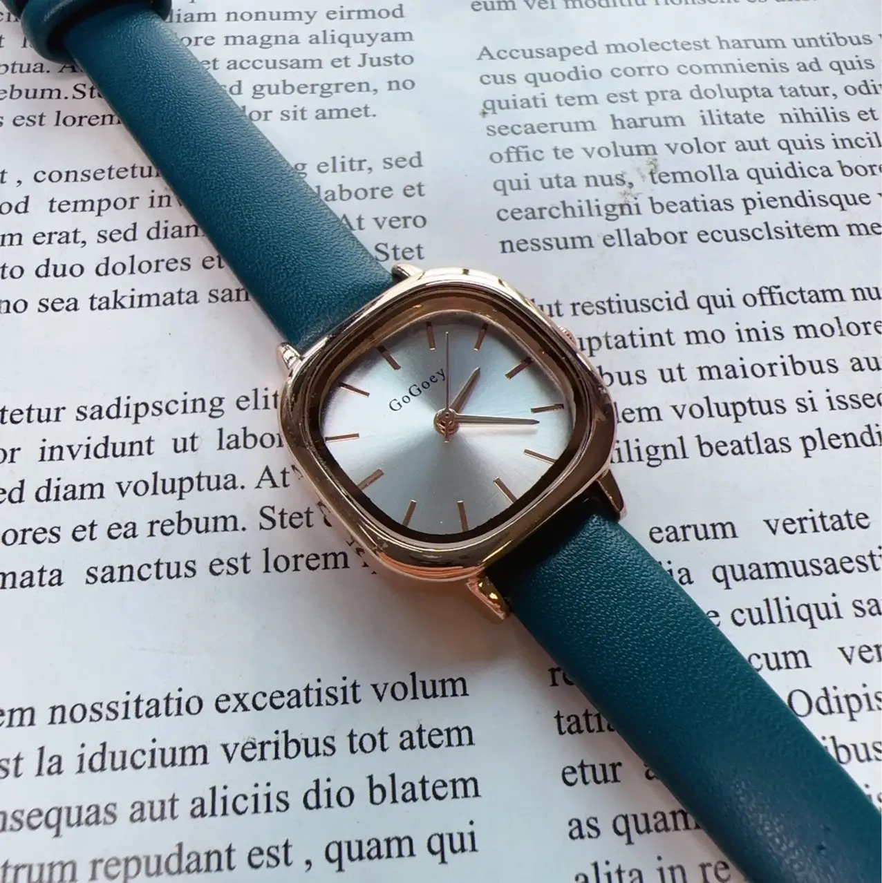 Rose Gold Women's Quartz Watch with White Belt — feature 10