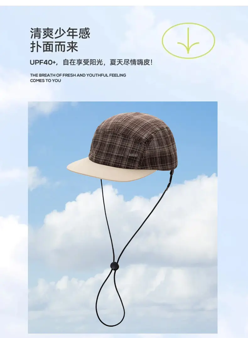 Japanese Plaid Baseball Cap Women Spring Summer Outdoor Camping — feature 10
