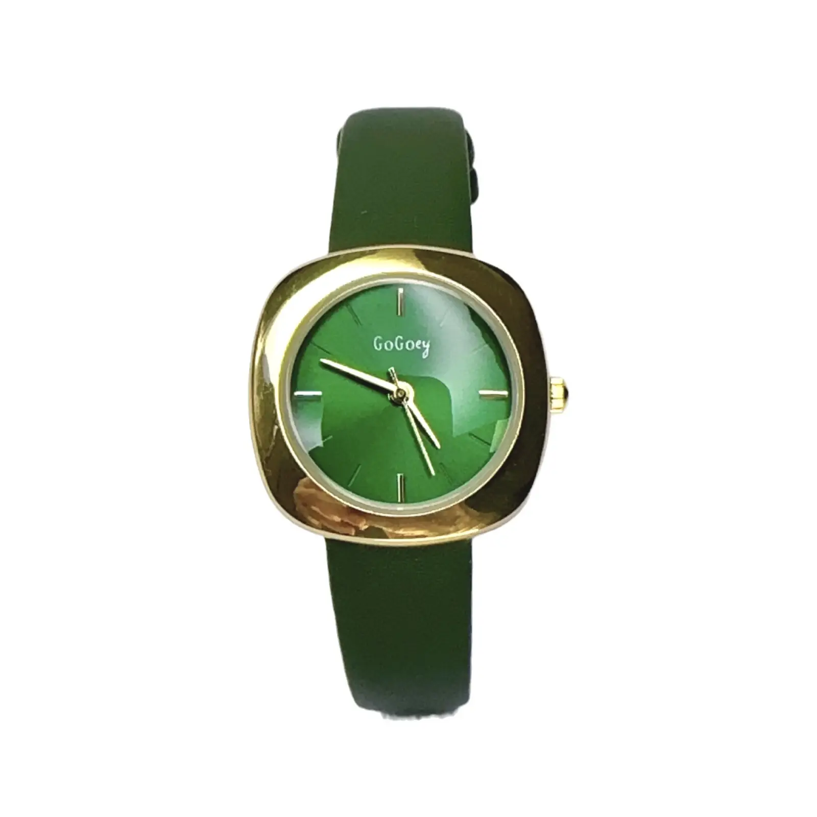 Korean Women's Green Leather Belt Watch Quartz Casual Watch - Image 9