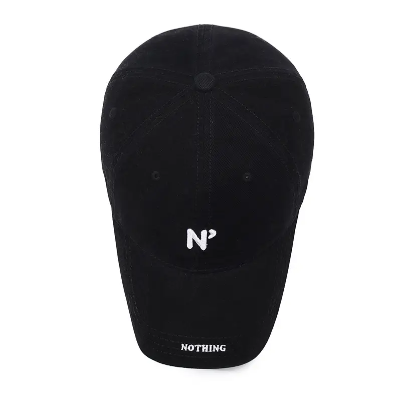 Black Korean-style Washed Cap Men Women Retro Baseball Cap - Image 12