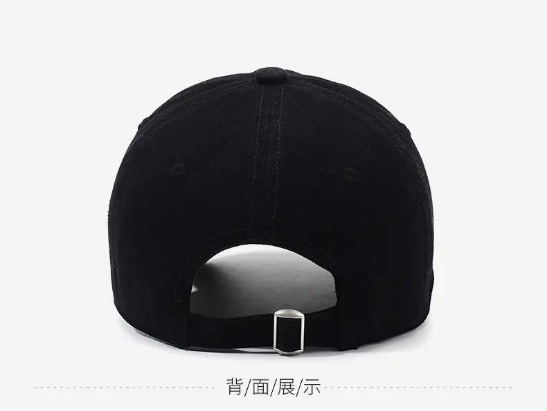 Black Korean-style Washed Cap Men Women Retro Baseball Cap — feature 12