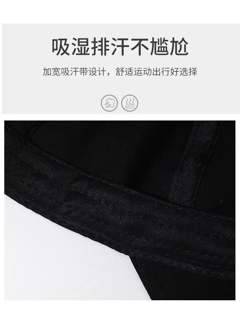 Black Korean-style Washed Cap Men Women Retro Baseball Cap — feature 3
