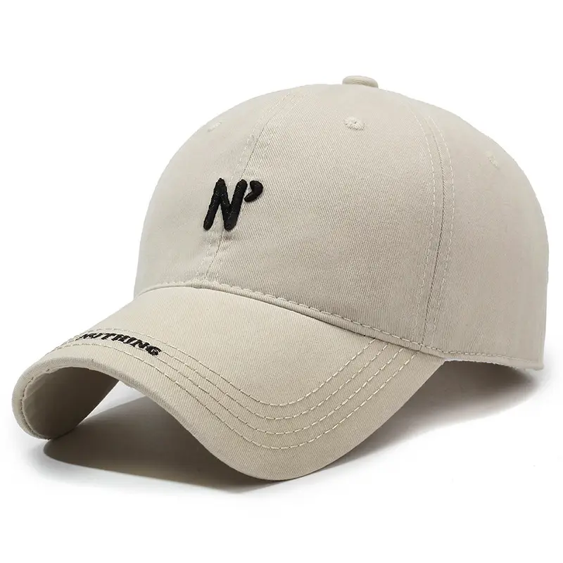 Black Korean-style Washed Cap Men Women Retro Baseball Cap - Image 6