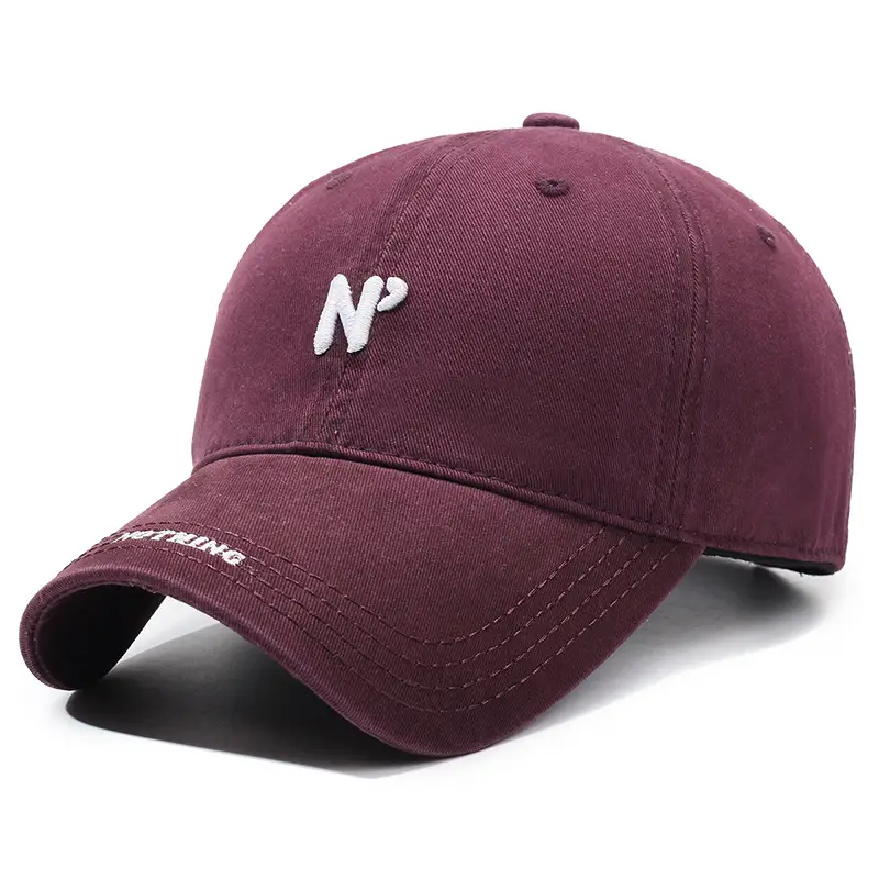 Black Korean-style Washed Cap Men Women Retro Baseball Cap - Image 7