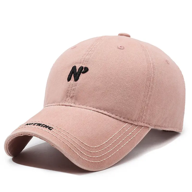 Black Korean-style Washed Cap Men Women Retro Baseball Cap - Image 8