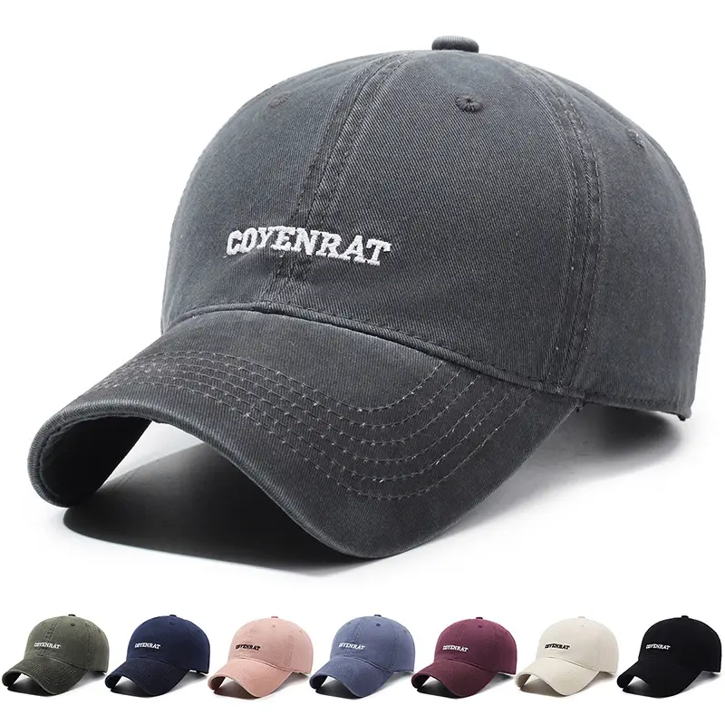 Blue Vintage Washed Baseball Cap with "MYVENBAT" Embroidery - Image 9