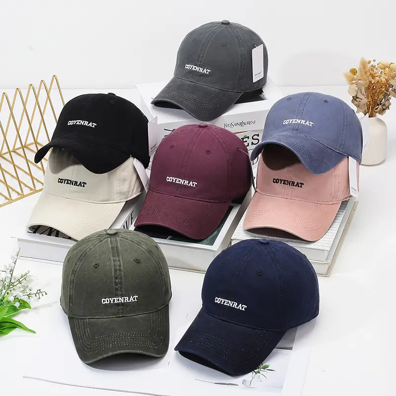 Blue Vintage Washed Baseball Cap with "MYVENBAT" Embroidery - Image 10