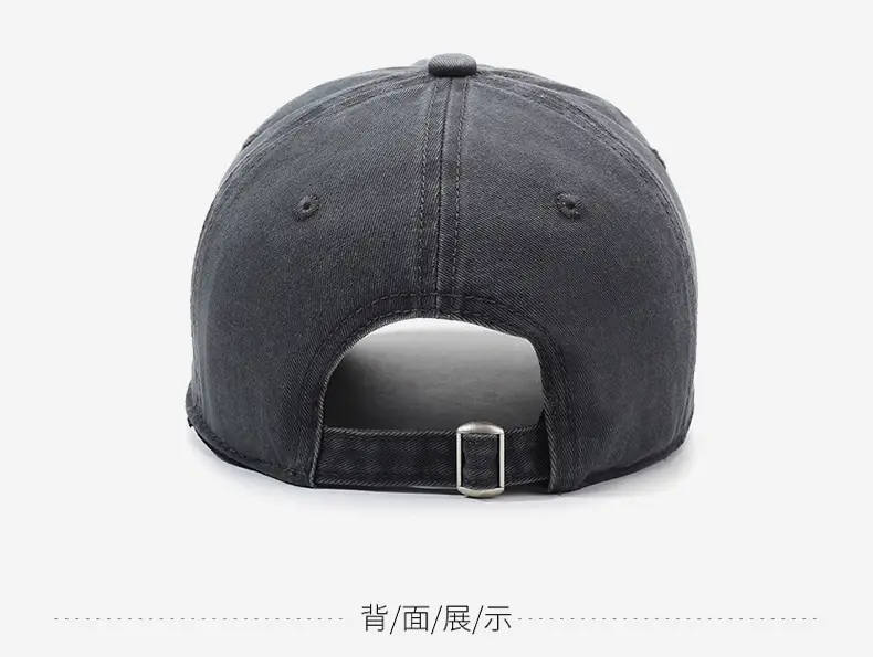 Blue Vintage Washed Baseball Cap with "MYVENBAT" Embroidery — feature 12