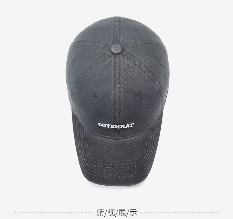 Blue Vintage Washed Baseball Cap with "MYVENBAT" Embroidery — feature 13