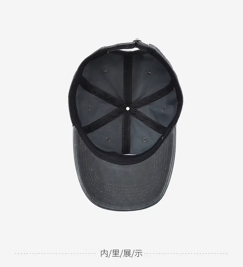 Blue Vintage Washed Baseball Cap with "MYVENBAT" Embroidery — feature 14