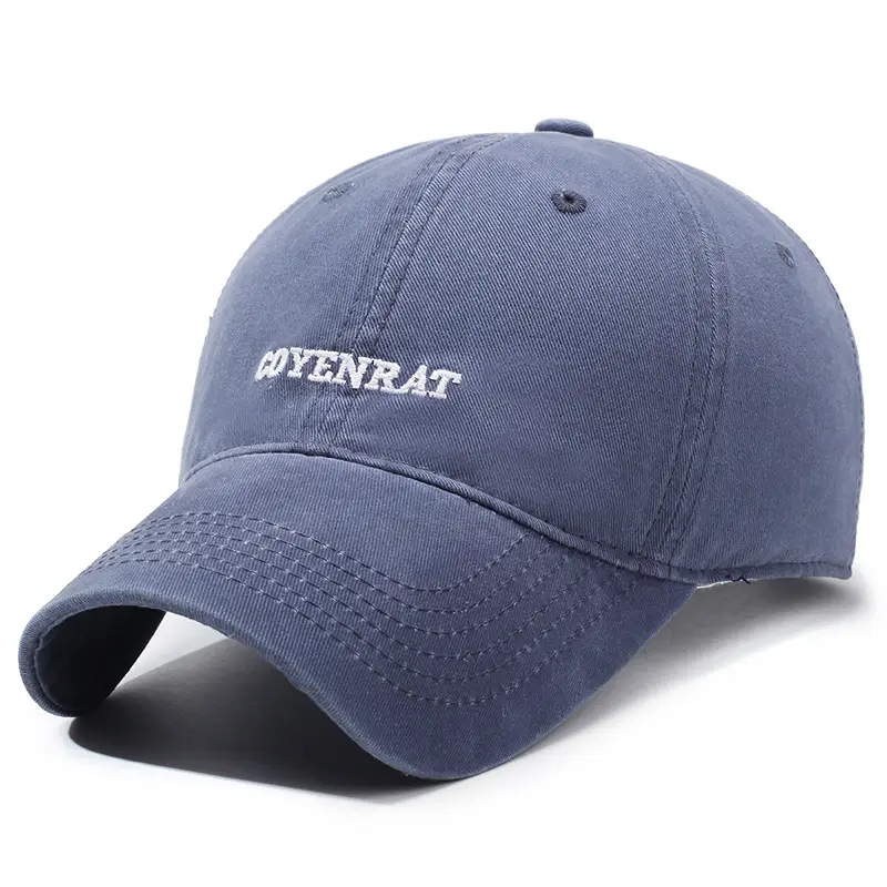 Blue Vintage Washed Baseball Cap with "MYVENBAT" Embroidery - Image 8