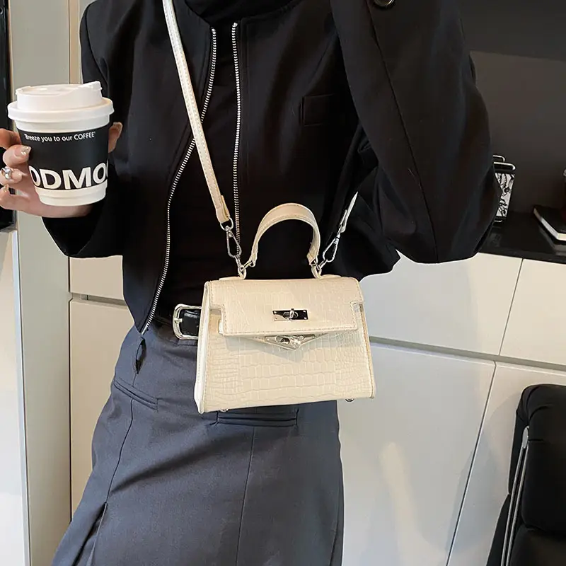 Women's Cream Embroidered Crossbody Bag Spring 2025 - Image 7
