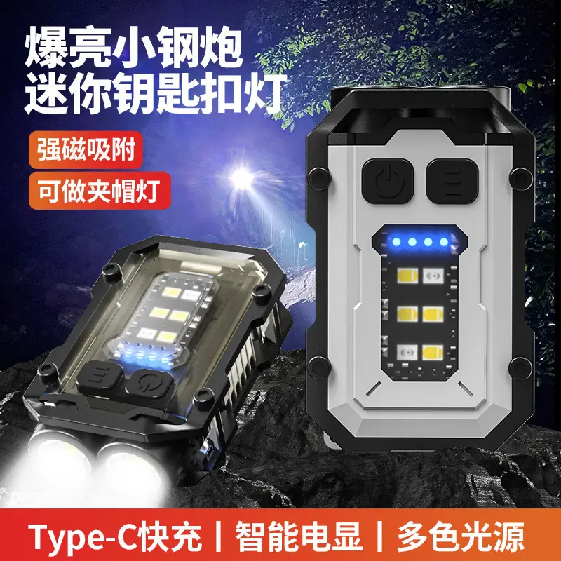 Dual LED Magnetic Flashlight with Warning Light - Image 8