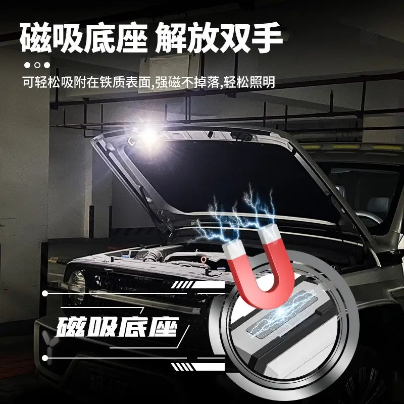 Dual LED Magnetic Flashlight with Warning Light - Image 10