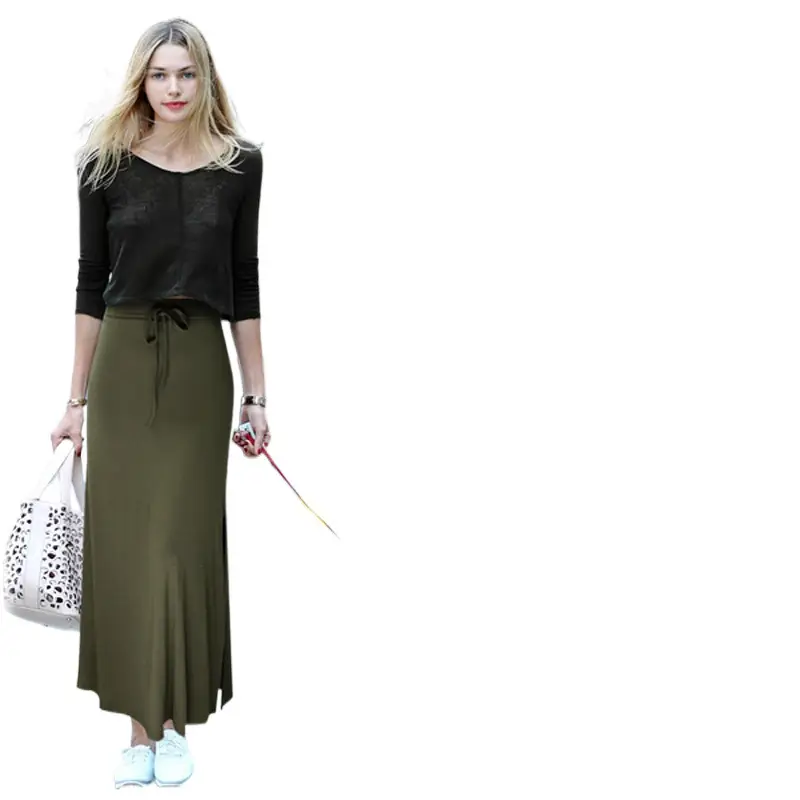 Women's Belted High Waist Slimming Skirt Set