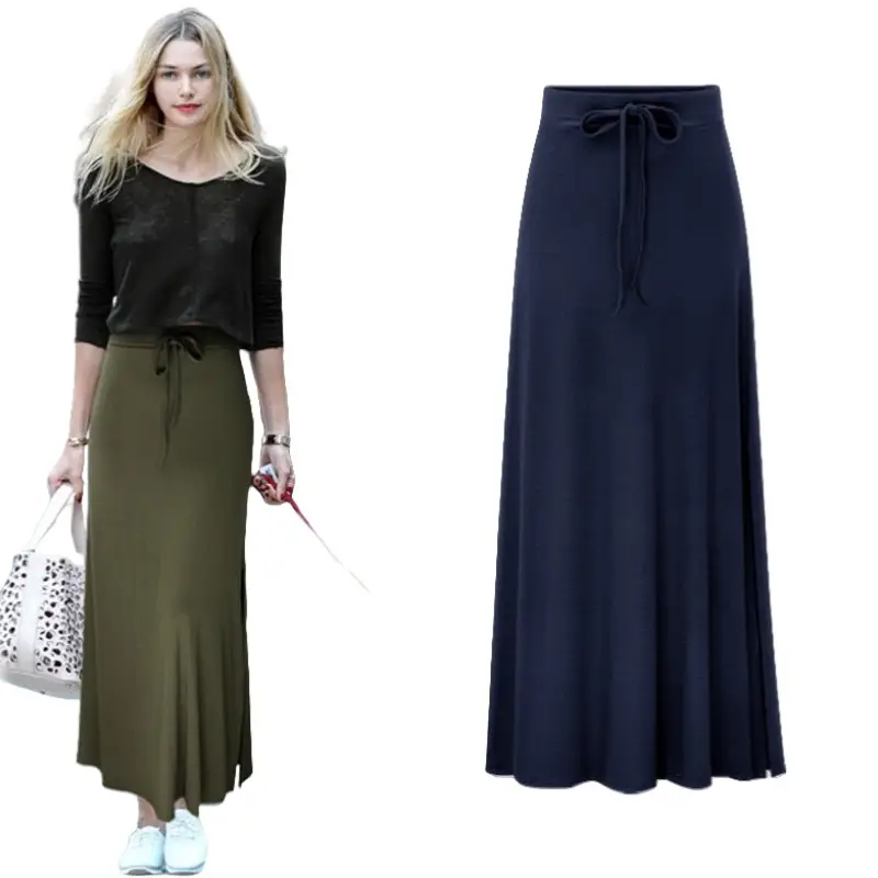 Women's Belted High Waist Slimming Skirt Set