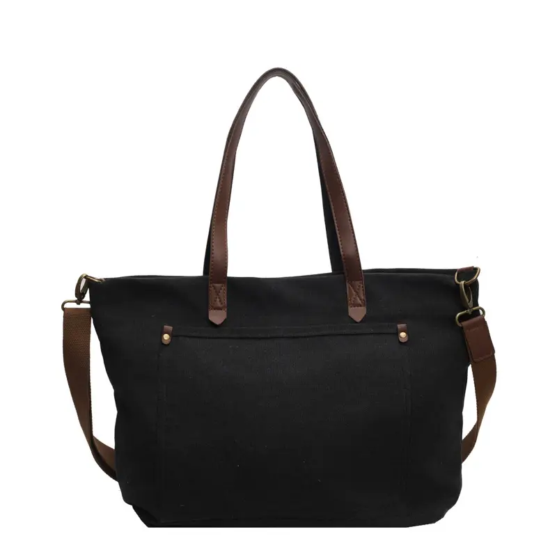 Women Canvas Shoulder Bag Black Retro Artistic 2025 - Image 10