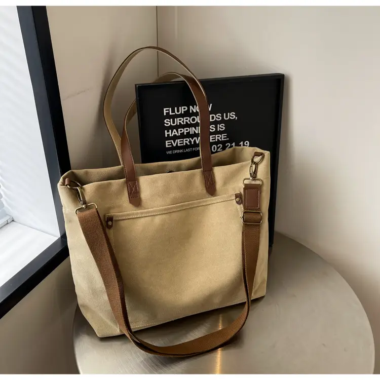Women Canvas Shoulder Bag Black Retro Artistic 2025 — feature 29