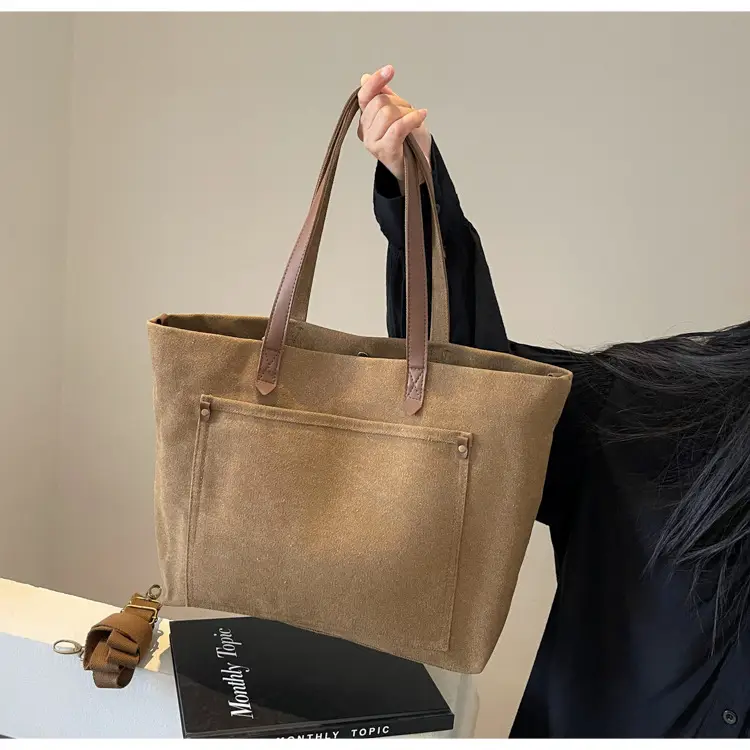 Women Canvas Shoulder Bag Black Retro Artistic 2025 — feature 33