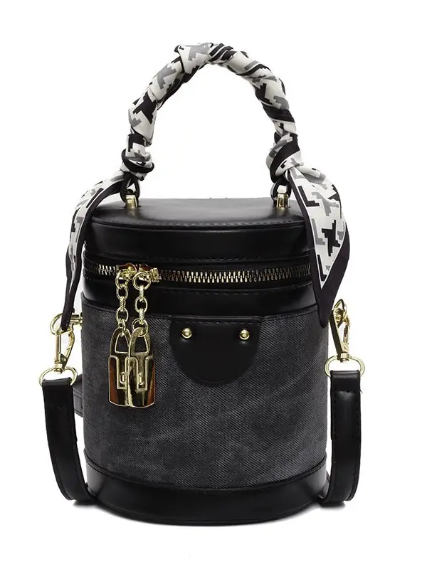 Vintage Contrast Bucket Bag Women's 2025 New - Image 8