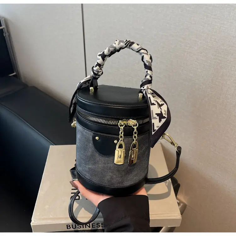 Vintage Contrast Bucket Bag Women's 2025 New — feature 26