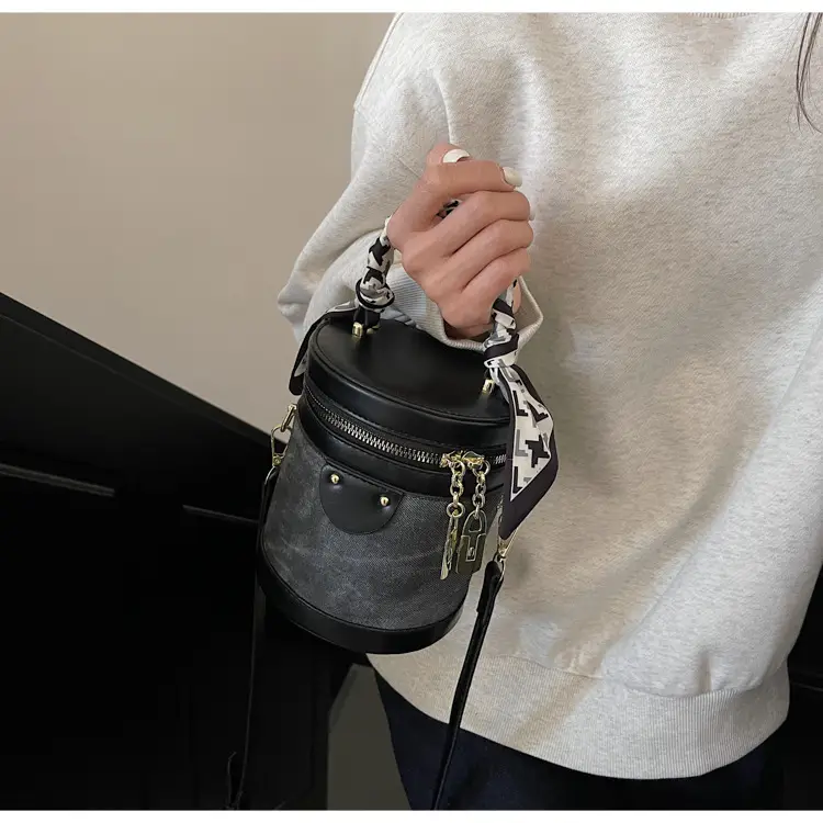 Vintage Contrast Bucket Bag Women's 2025 New — feature 8