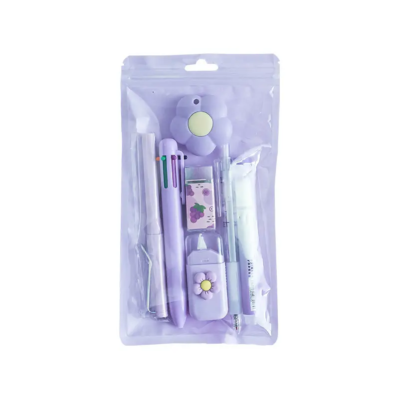 Cute Stationery Set 7-Piece Gift Package High-Value Export Cross-Border Popular Gift Learning Stationery Companion Gift