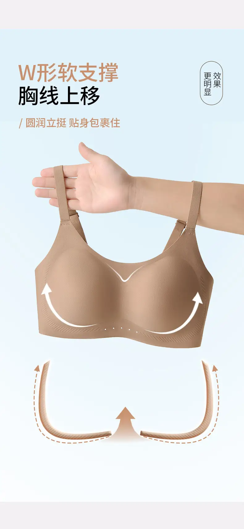 Traceless Tila Chest Underwear Women's Warm Non-Steel Ring — feature 4